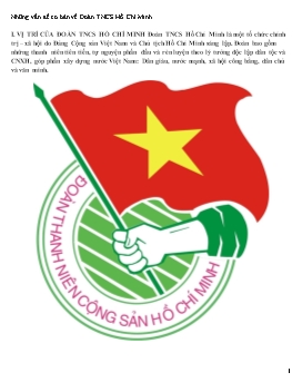 Những vấn đề cơ bản về Đoàn TNCS Hồ Chí Minh