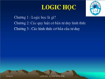 Bài giảng Logic học