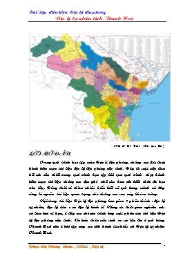 Bài Tập điều kiện Địa lý địa phương - Địa lý tự nhiên tỉnh Thanh Hoá