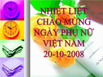 Chương trình Chào mừng ngày phụ nữ Việt Nam 20-10