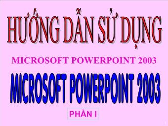Giới thiệu Microsoft Powerpoint 2003